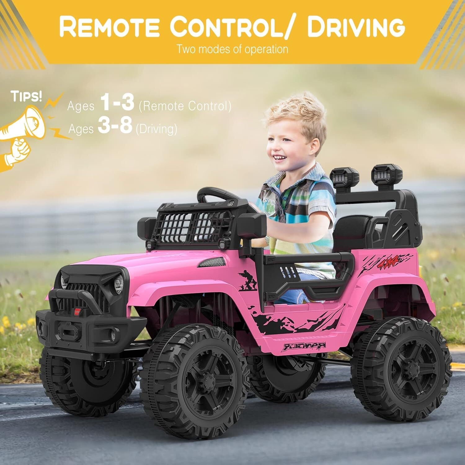 12V Electric Ride-On Truck and Car for Kids with Remote Control and LED Lights Trend Times 6