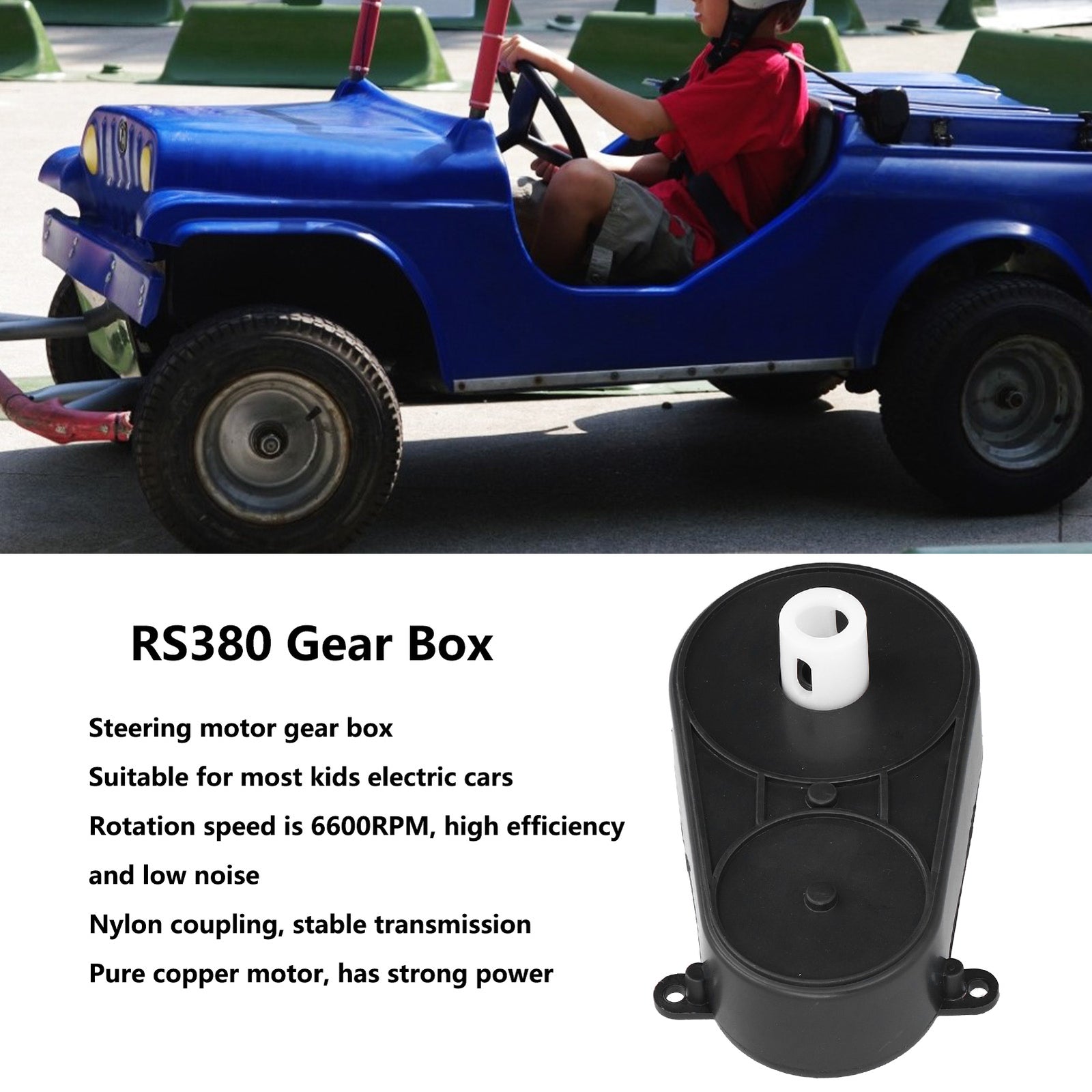 12V RS380 Electric Motor Gearbox for Remote Control Car Steering 6600 RPM Trend Times 0