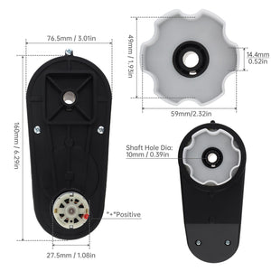 12V RS390 Motor with 1.0CM Axle for Children's Electric Ride-On Car Gearbox Trend Times 1