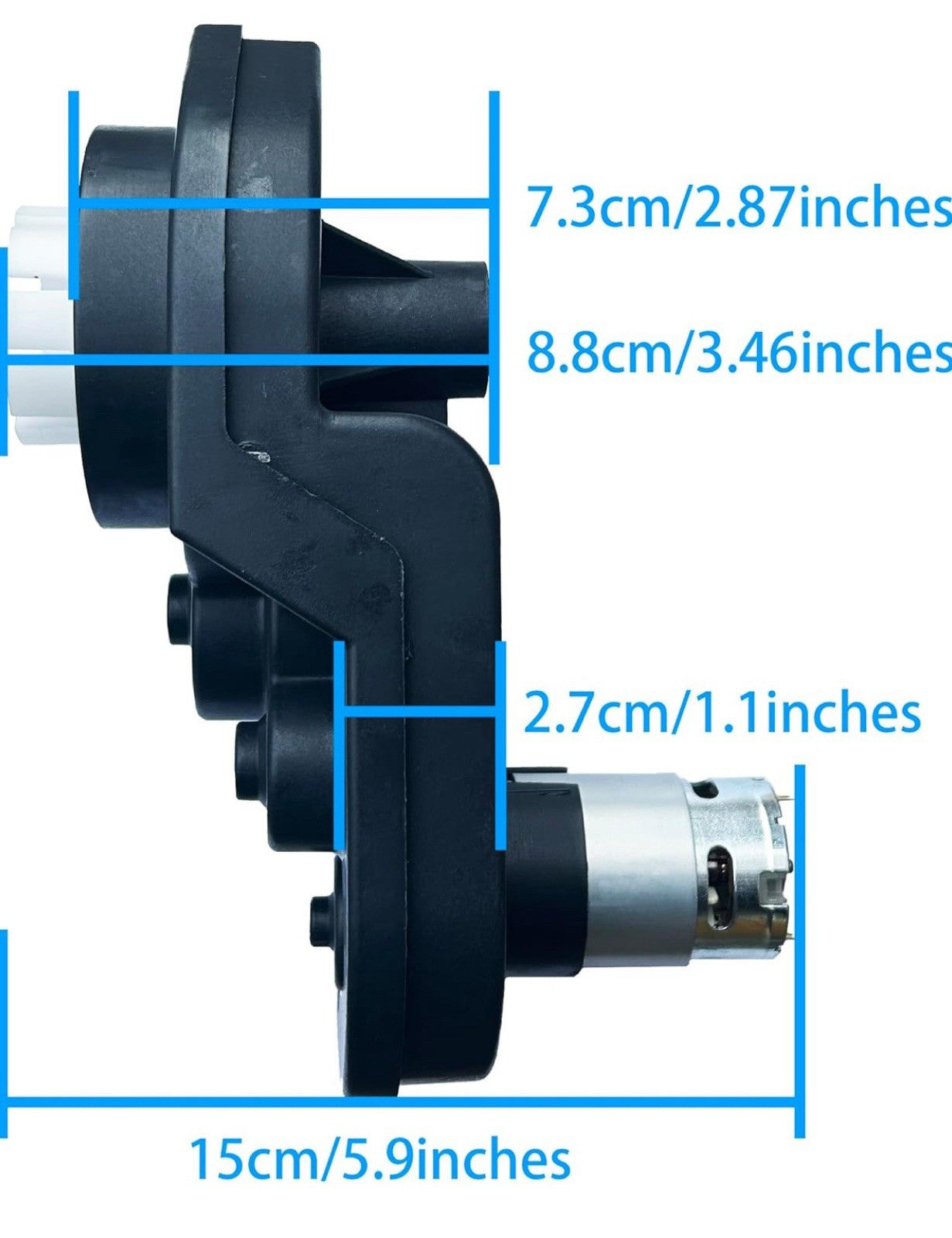 12V RS550 High-Speed 35000RPM Motor with Gearbox for Power Wheels and Ride-On Toys Trend Times 4