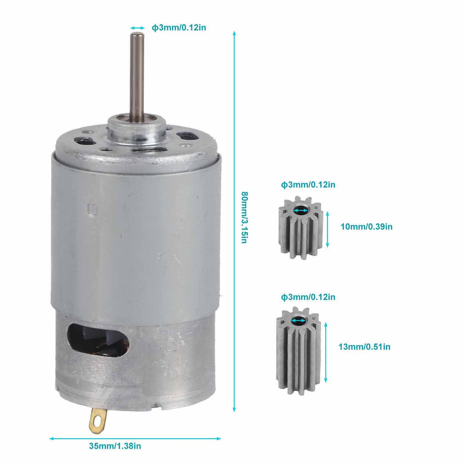 12V RS550 High-Speed 30000RPM Micro Motor for Electric Toy Cars and Motorcycles Trend Times 12