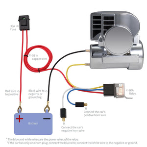 12V Snail Air Horn Kit for Motorcycle and Truck – Loud Train Horn Sound Trend Times 6