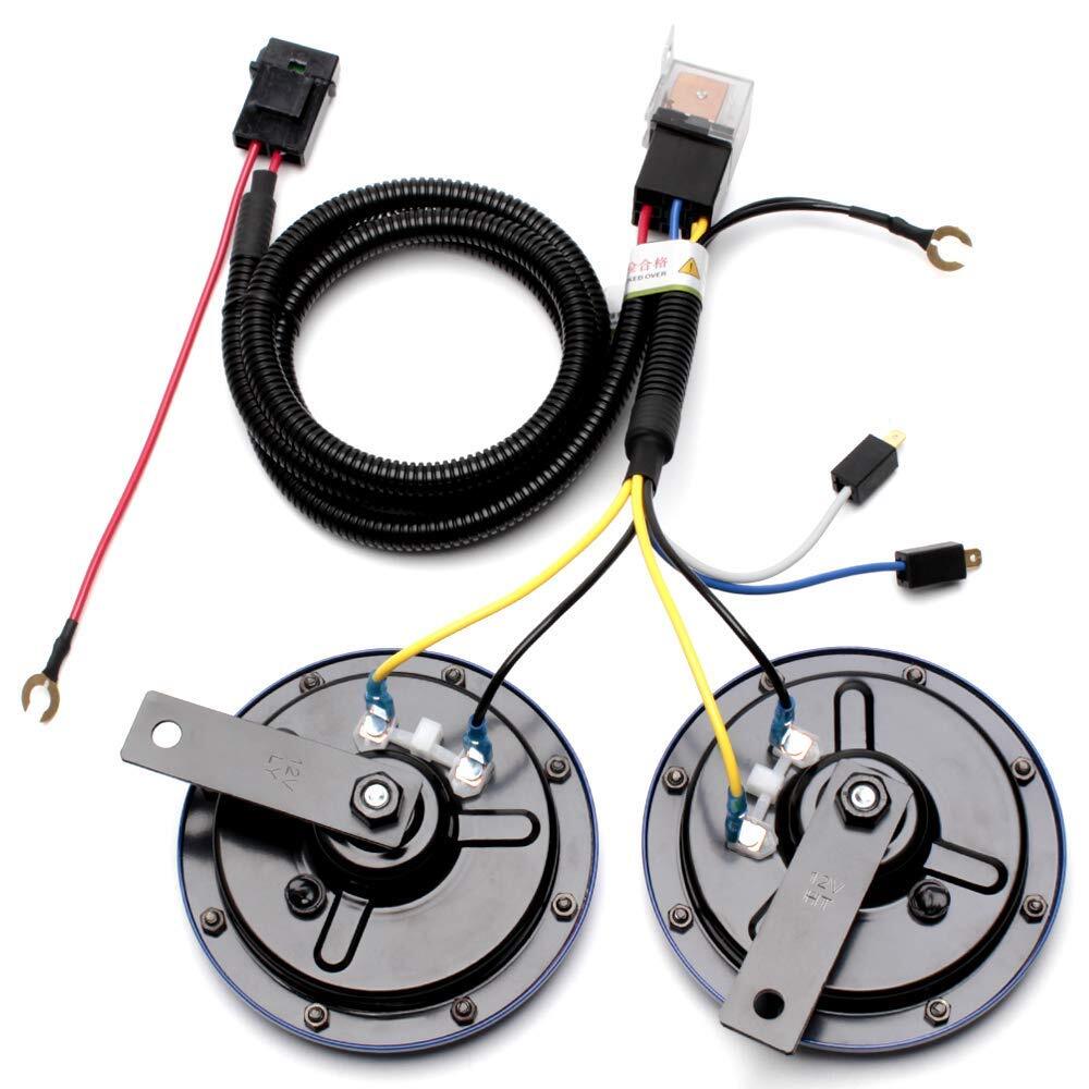12V Supertone Horn Kit with Wire and Button High Low Tone for Car and Truck Trend Times 7