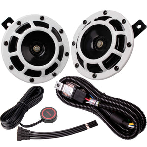 12V Supertone Horn Kit with Wire and Button High Low Tone for Car and Truck Trend Times Variant 0