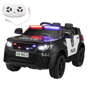 12V Kids Ride-On Police Car with Lights, Sounds, and Remote Control Trend Times 0