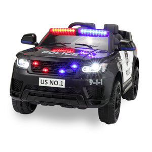 12V Kids Ride-On Police Car with Lights, Sounds, and Remote Control Trend Times 2