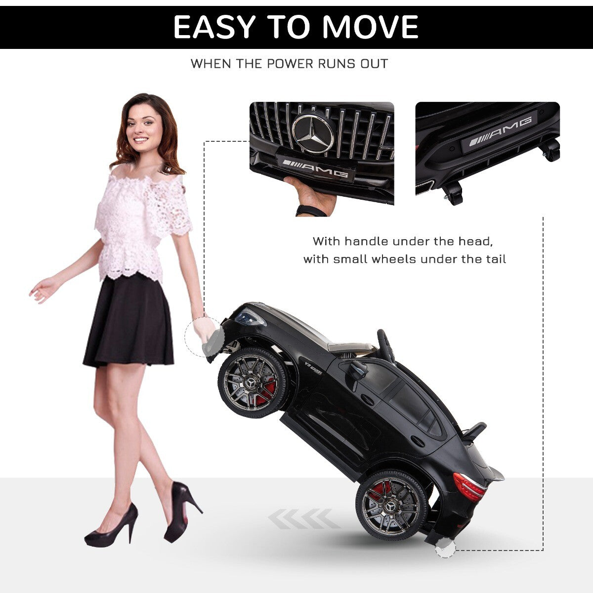 12V Electric Ride-On Car for Toddlers and Kids with Remote Control, 2 Speeds, and MP3 Player Trend Times 4
