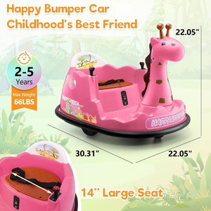 12V Electric Toddler Bumper Car with Parental Remote Control for Ages 18 Months to 6 Years Trend Times 1