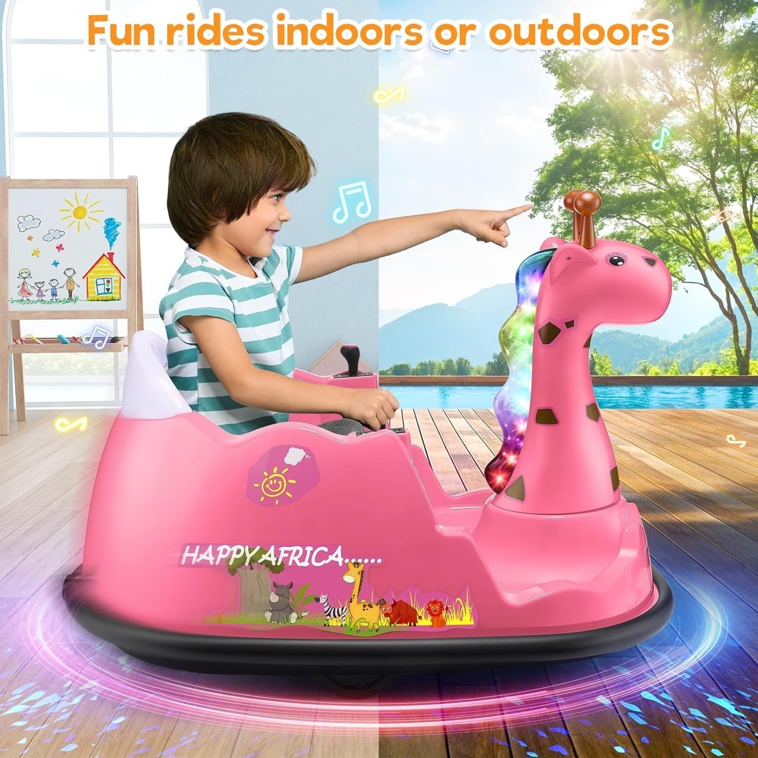 12V Electric Toddler Bumper Car with Parental Remote Control for Ages 18 Months to 6 Years Trend Times 13