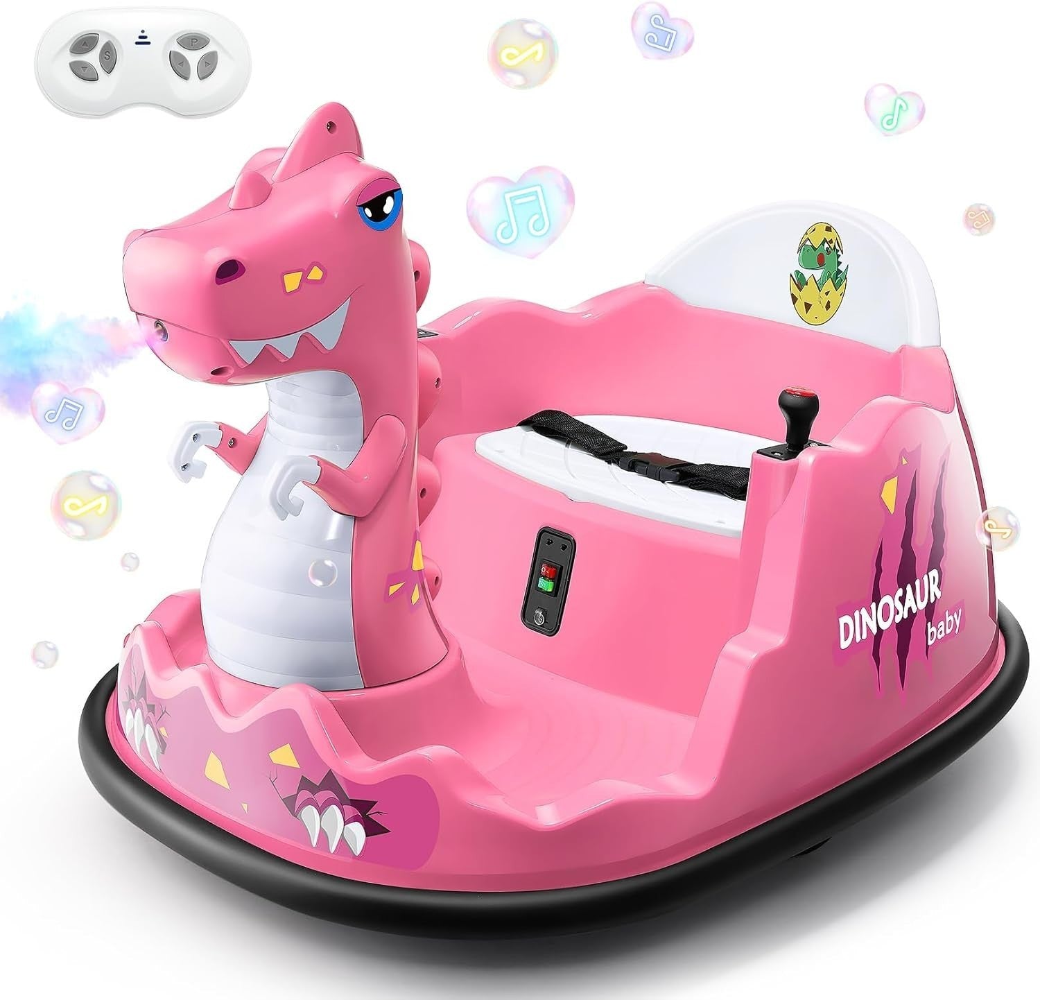 12V Electric Toddler Bumper Car with Parental Remote Control for Ages 18 Months to 6 Years Trend Times 6