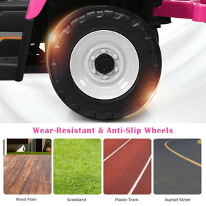 12V Toddler Ride-On Tractor with Large Trailer and 3-Gear Shift Ground Loader Toy for Kids Trend Times 10