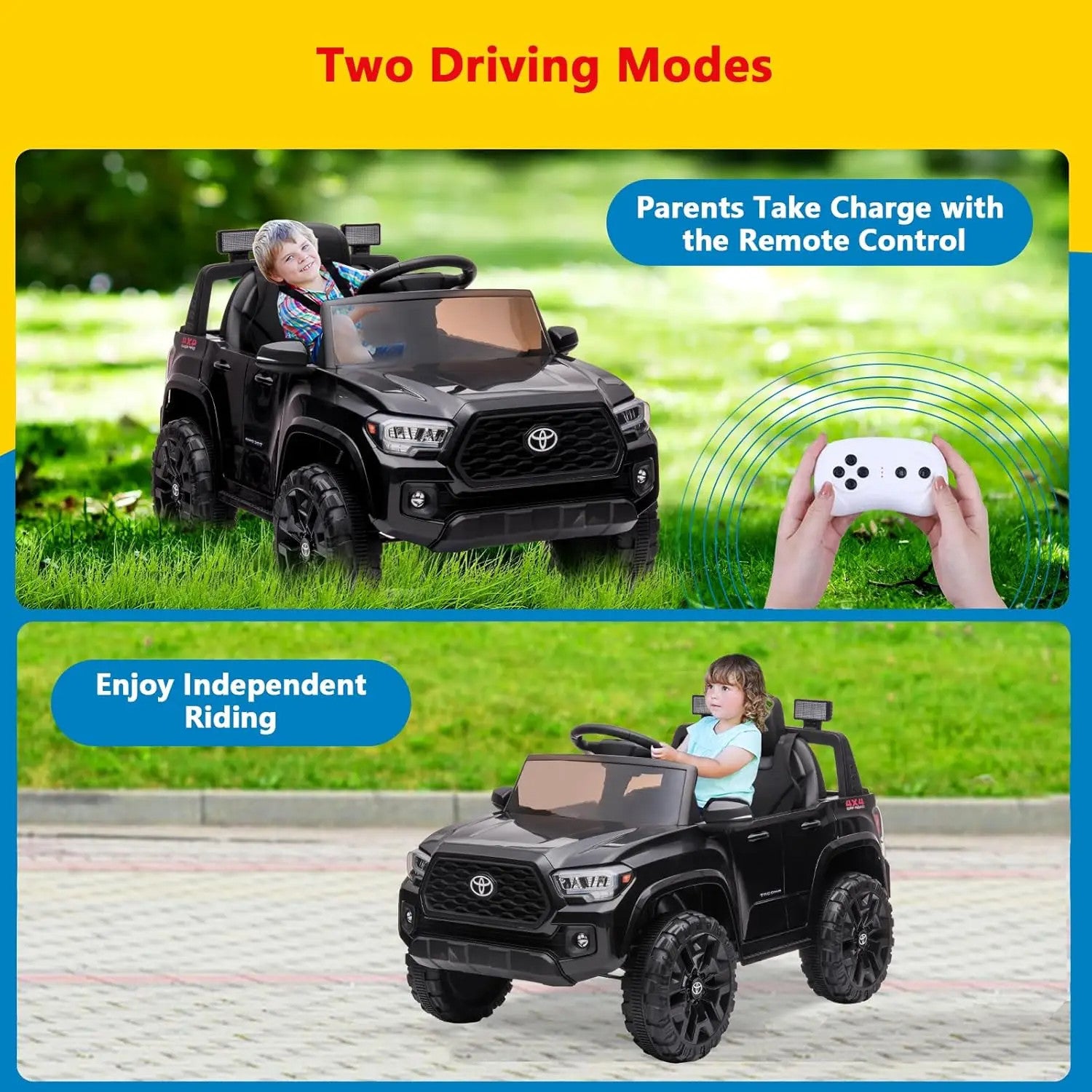 12V Electric Remote Control Truck Toy with LED Lights and 3-Speed Settings Trend Times 6
