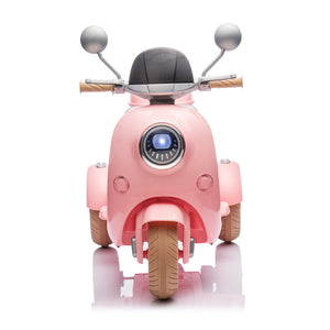 12V Two-Kids Electric Ride-On Three-Wheel Motorcycle with Flip Backseat Adult Seat Trend Times 10