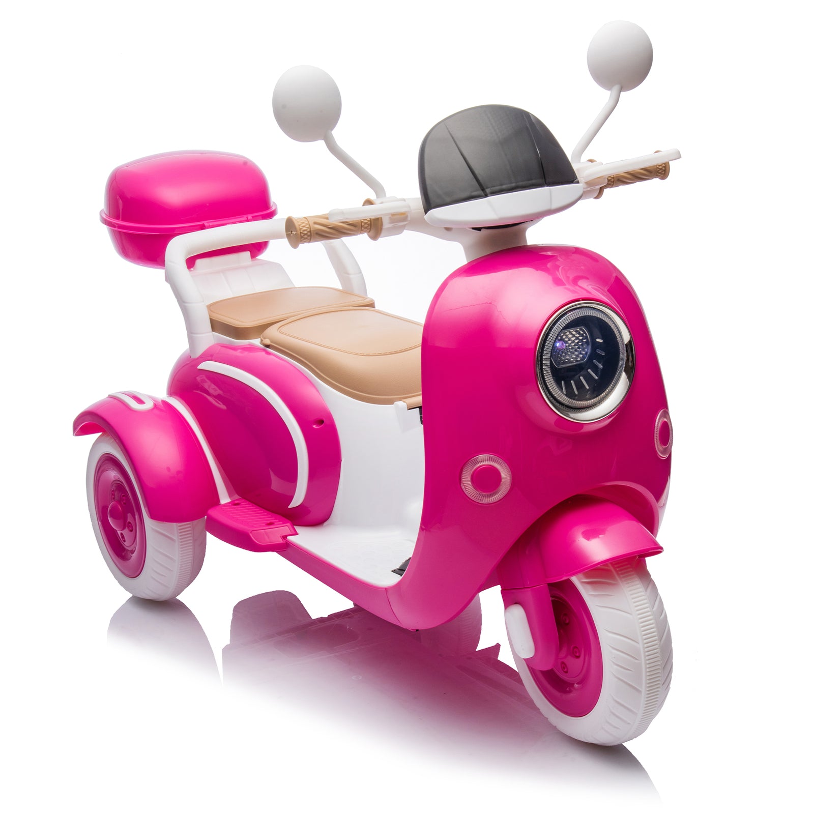 12V Two-Motor Electric Kids Ride-On Level-Up Two-Seater Motorcycle with Three Wheels Trend Times 0