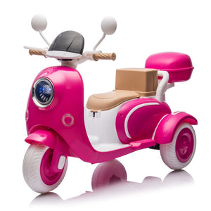 12V Two-Seater Electric Ride-On Motorcycle for Kids with Three Wheels and Slow Speed Mode Trend Times 18