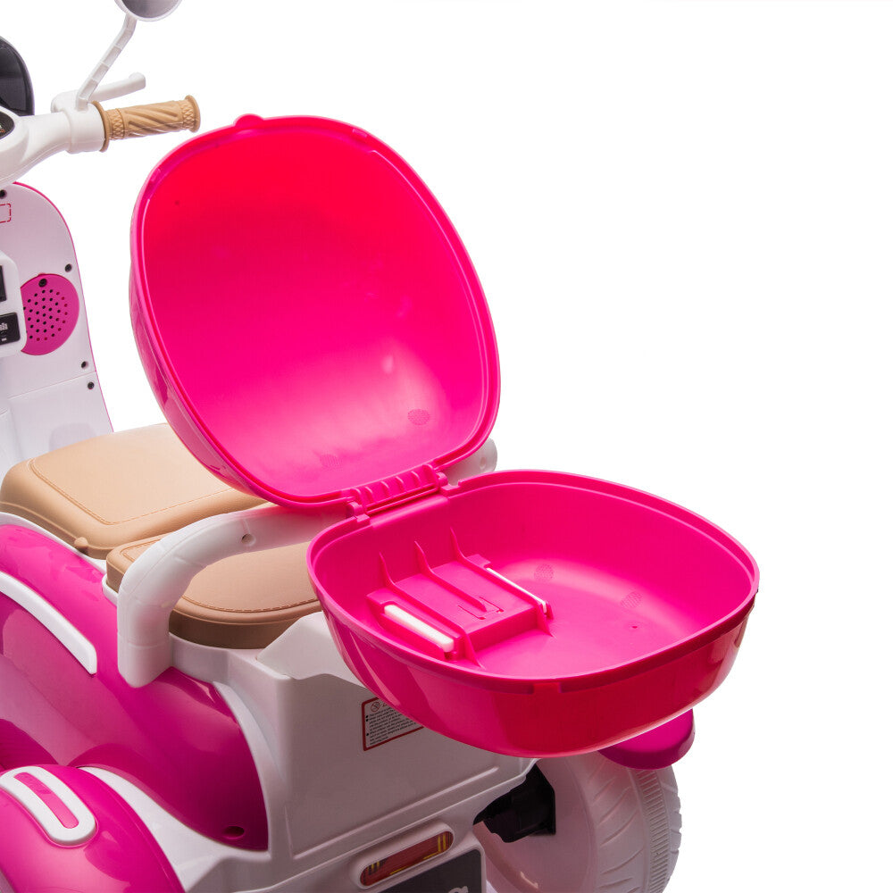12V Two-Seater Kids Electric Ride-On Motorcycle with Slow Start and Storage Box Trend Times 17