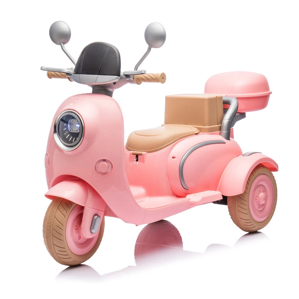 12V Two-Seater Kids Electric Ride-On Level-Up 2WD Three-Wheel Motorcycle Toy Trend Times 3