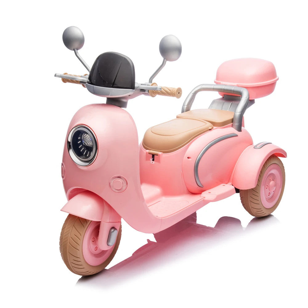 12V Two-Seater Kids Electric Ride-On Level-Up 2WD Three-Wheel Motorcycle Toy Trend Times 4