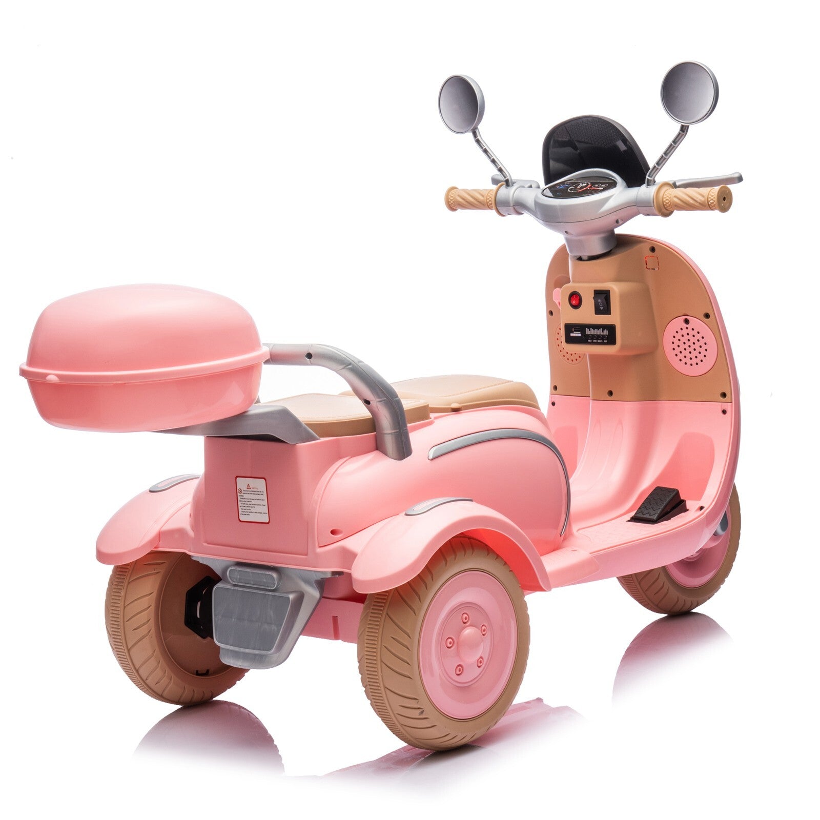 12V Two-Seater Kids Ride-On Electric Motorcycle 2WD Three-Wheel Toy Trend Times 7