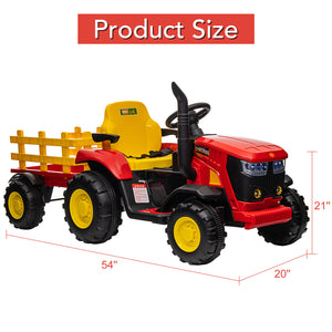 12V Electric Ride-On Tractor Car for Kids with Trailer and Rechargeable Battery Trend Times 11