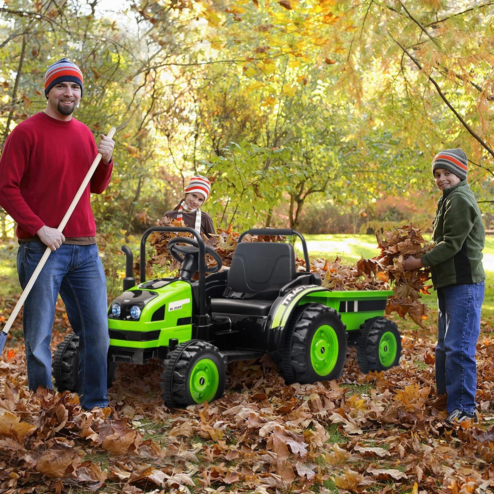 12V Upgraded Electric Ride-On Tractor with Trailer and Remote Control for Kids Trend Times 8