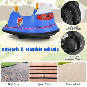 12V Kids Ride-On Bumper Car with 360° Spin and Remote Control - Blue Trend Times 1
