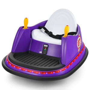 12V Kids Ride-On Bumper Car with 360° Spin and Remote Control - Purple Trend Times 0