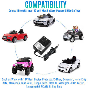 12V Volt Battery Charger for Kids Ride-On Wrangler SUV Car Trend Times Variant 0