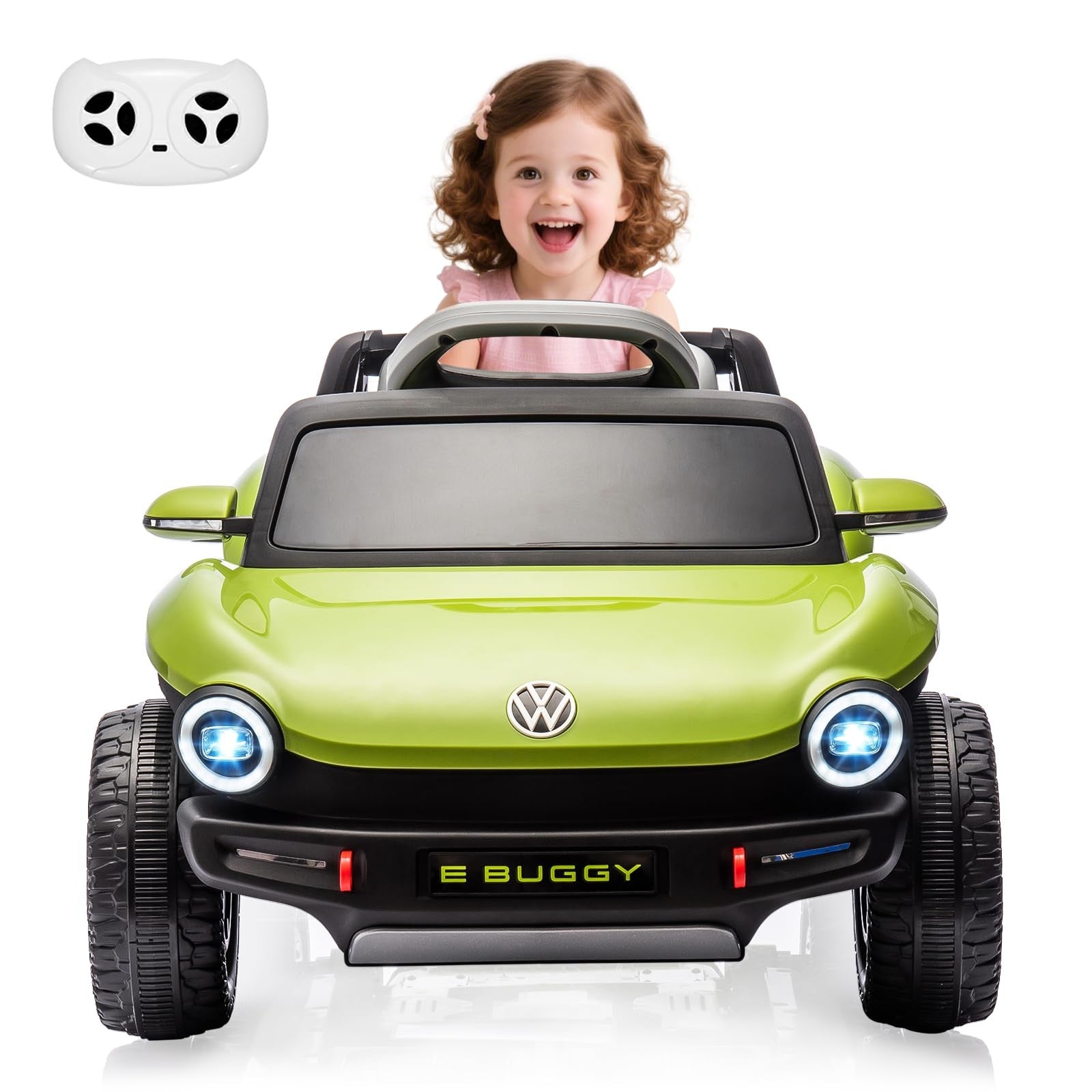 12V VW Beetle Kids Electric Ride-On Car with Remote Control, Lights, Music, and USB Port Trend Times 6