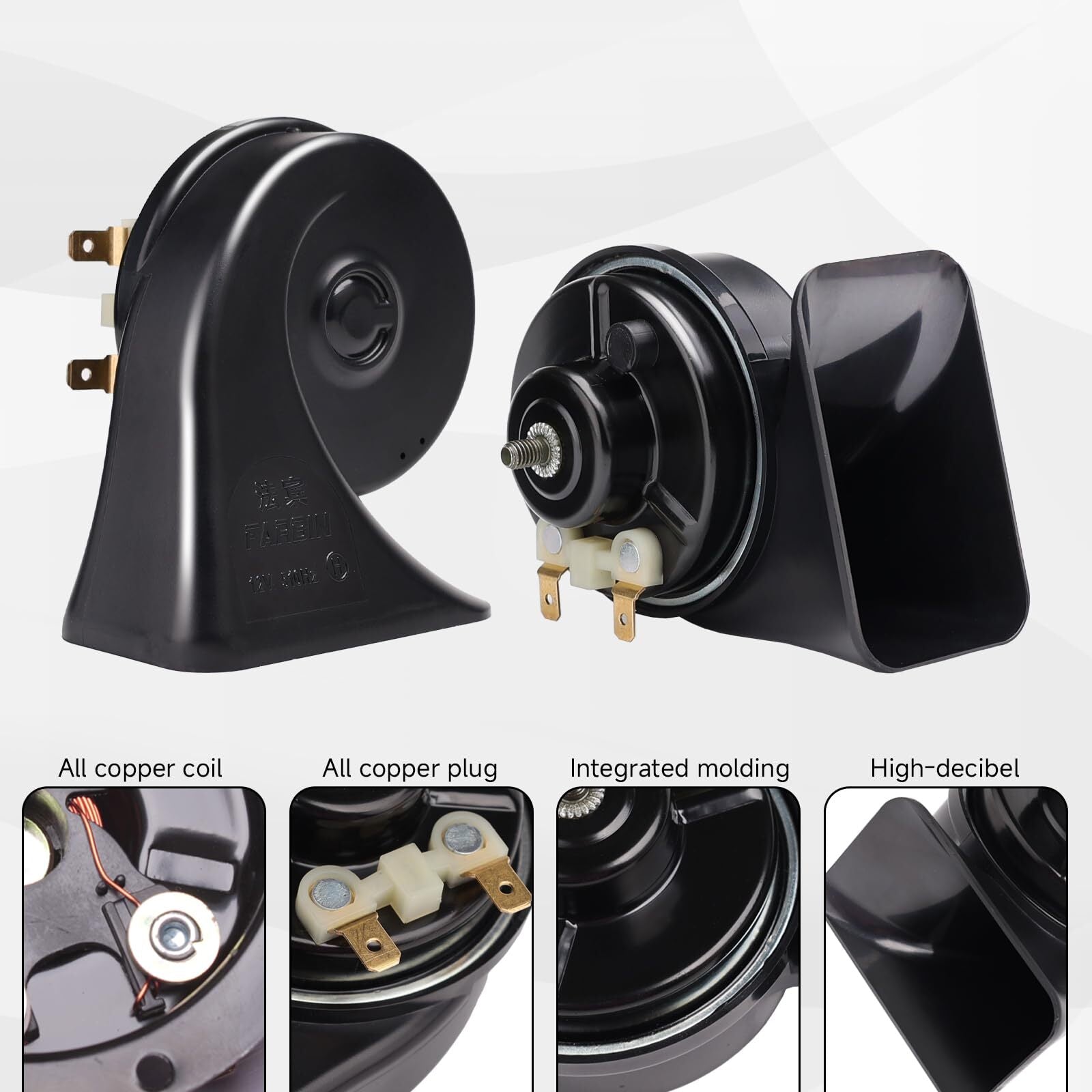 12V Waterproof Loud Train Horn Kit with Relay and Harness for Truck Car Trend Times 4