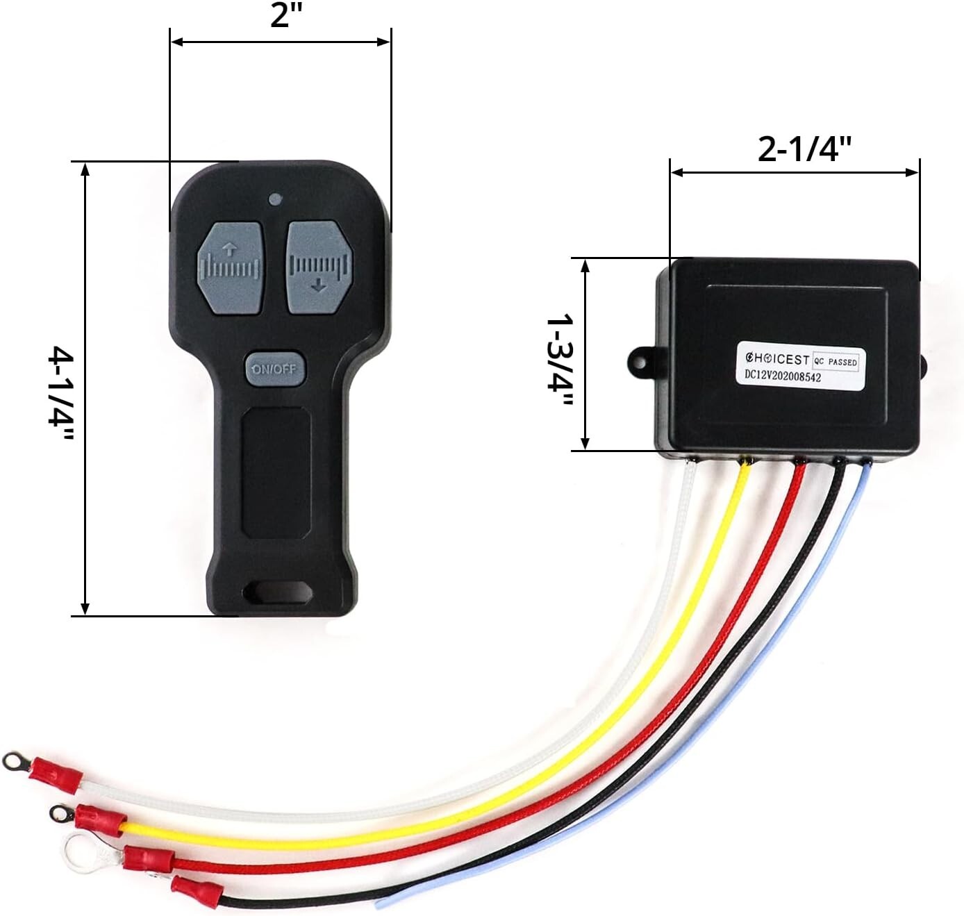 12V Wireless Winch Remote Control Kit with 4 Mini Transmitters for Truck ATV SUV Trend Times 6