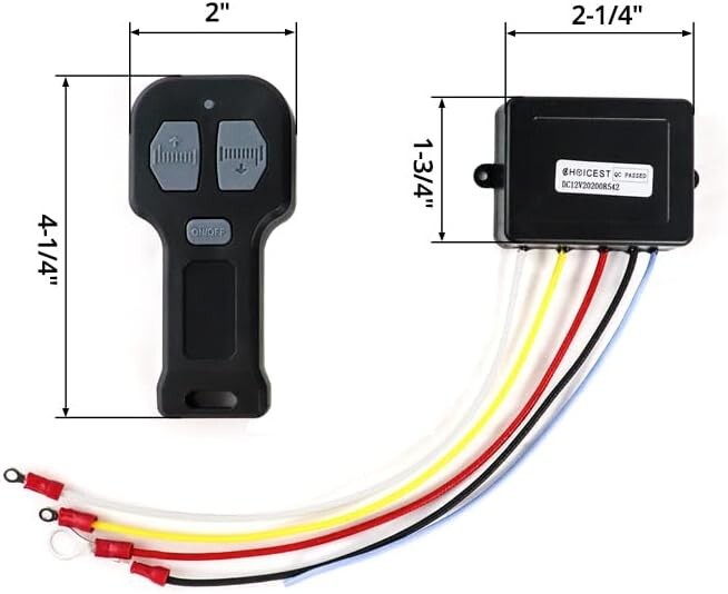 12V Wireless Winch Remote Control Kit with 4 Mini Transmitters for Truck ATV SUV Trend Times 9