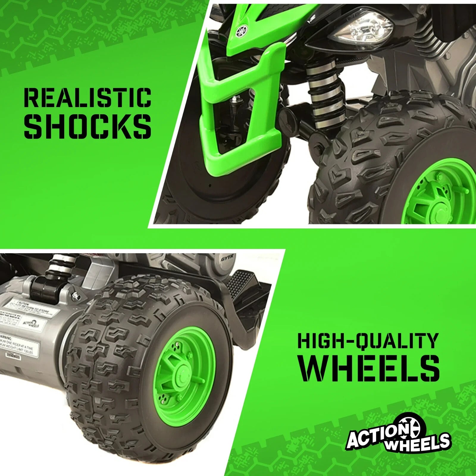 12V Electric Yamaha Raptor Ride-On ATV Quad Toy for Kids Ages 3+ with 5 MPH Speed Trend Times 2