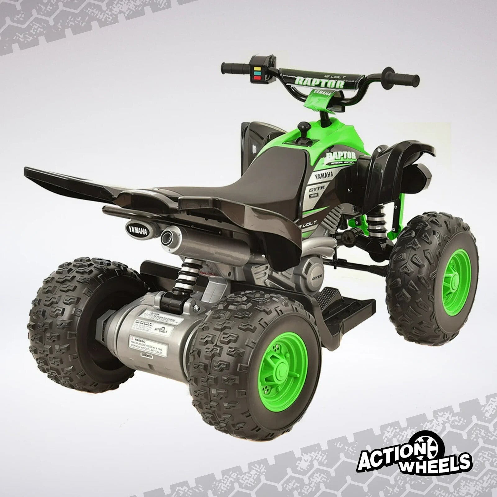 12V Electric Yamaha Raptor Ride-On ATV Quad Toy for Kids Ages 3+ with 5 MPH Speed Trend Times 4