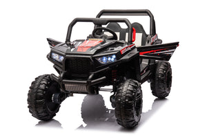 12V 7Ah x2 30W Four-Wheel Drive Kids Ride-On Car with Leather Seat and One-Button Start, Forward and Reverse Trend Times 9