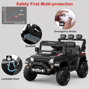 12V 7Ah Electric Kids Ride-On Truck with Dual Power Wheels and Remote Control Trend Times 4