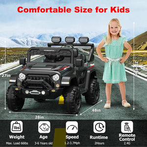 12V 7Ah Electric Kids Ride-On Truck with Dual Power Wheels and Remote Control Trend Times 9