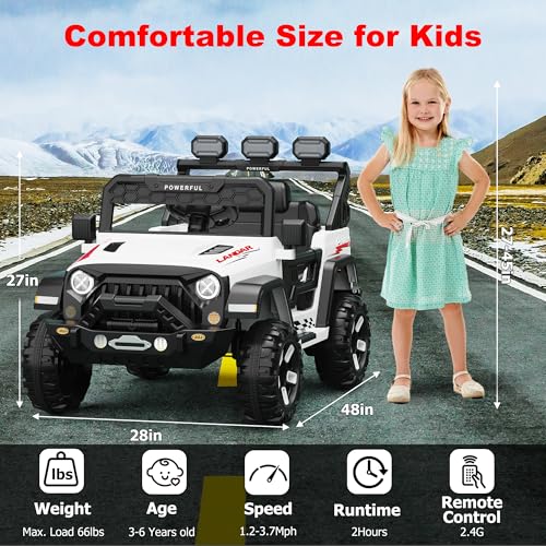12V 7Ah Electric Kids Ride-On Truck with Dual Power Wheels and Remote Control Trend Times Variant 0