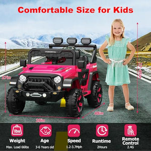 12V 7Ah Electric Kids Ride-On Truck with Dual Power Wheels and Remote Control Trend Times Variant 4