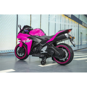 12V 7Ah Kids Ride-On Motorcycle Toy with Training Wheels and Lighting Trend Times 5
