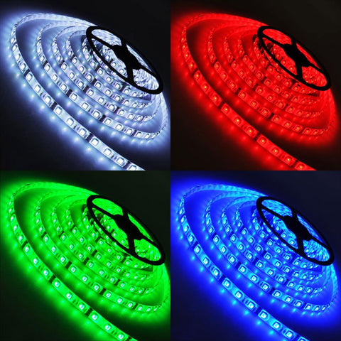12v 16.4 ft 5050 SMD Waterproof Flexible LED Strip Light RGB
