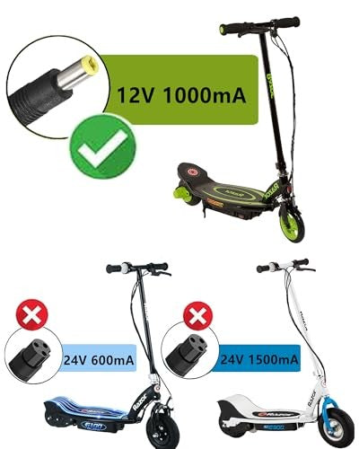 12V Charger for Razor Electric Scooter Power Core E90 Trend Times 2