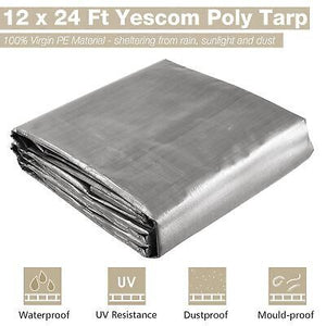 12x24 Ft 2 Pack Waterproof Poly Tarp Heavy Duty UV Resistant 10-mil Tarpaulin - Trend Times Toy Stores