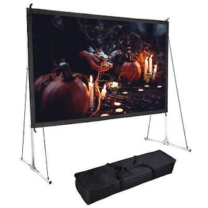 135" Portable Projector Screen Stand Foldable 16:9 Indoor Outdoor Home Theater - Trend Times Toy Stores