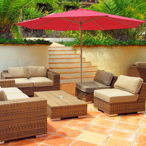 13 Foot Market Patio Umbrella Outdoor Furniture Red - Trend Times Toy Stores