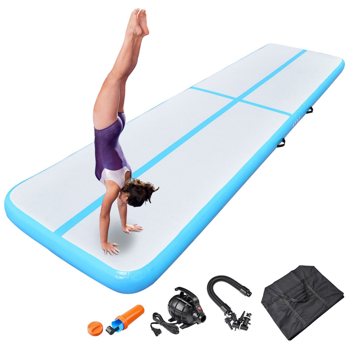 13 Ft Inflatable Tumbling Mat Air Mat Track Gymnastics Home Gym Blue - Trend Times Toy Stores