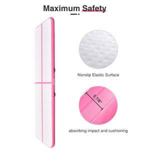 13 Ft Inflatable Tumbling Mat Air Mat Track Gymnastics Home Gym Pink - Trend Times Toy Stores