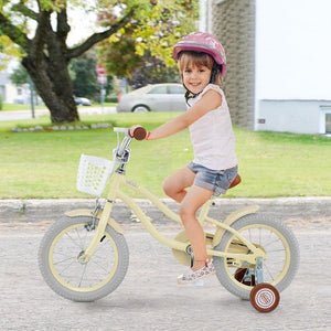 14 Inch Adjustable Kids Bike with Training Wheels for Ages 3-8 Years Trend Times 1
