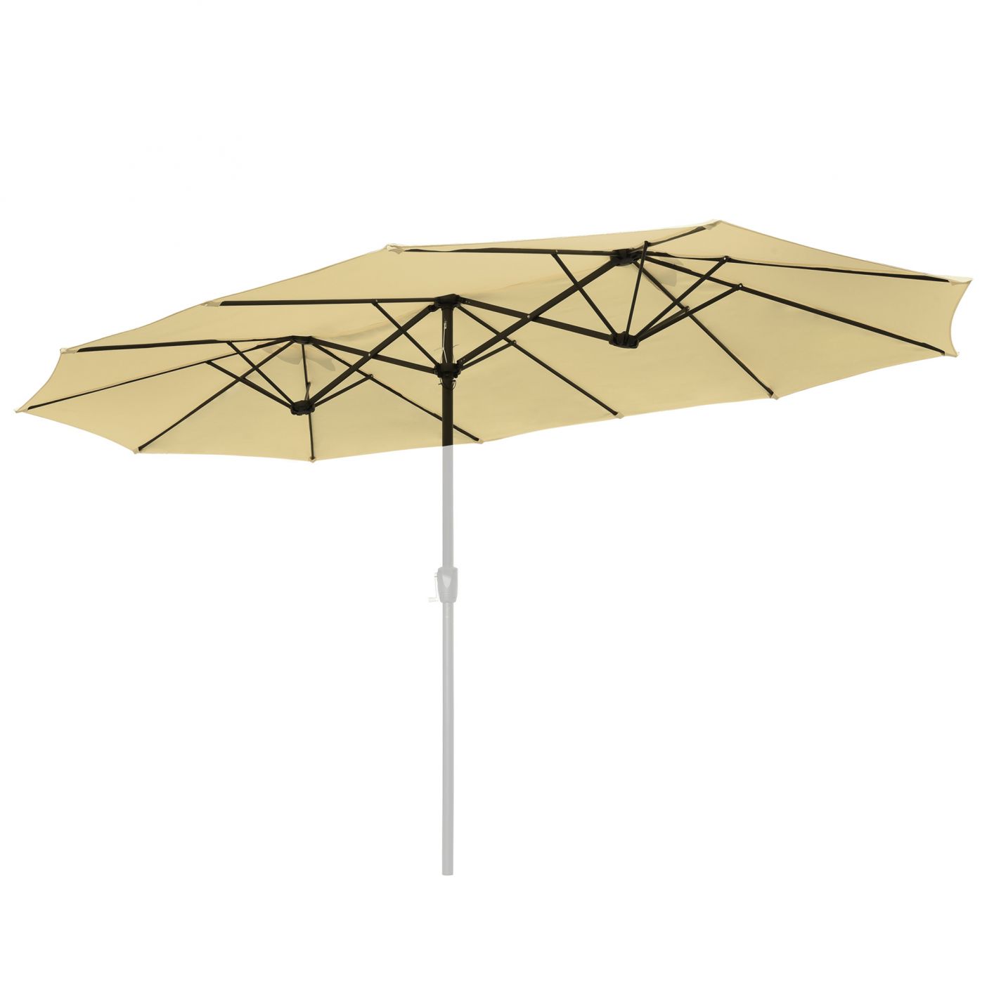 14 Ft Double Sided Umbrella Replacement Canopy Table Top Outdoor Beach Pool Beige - Trend Times Toy Stores