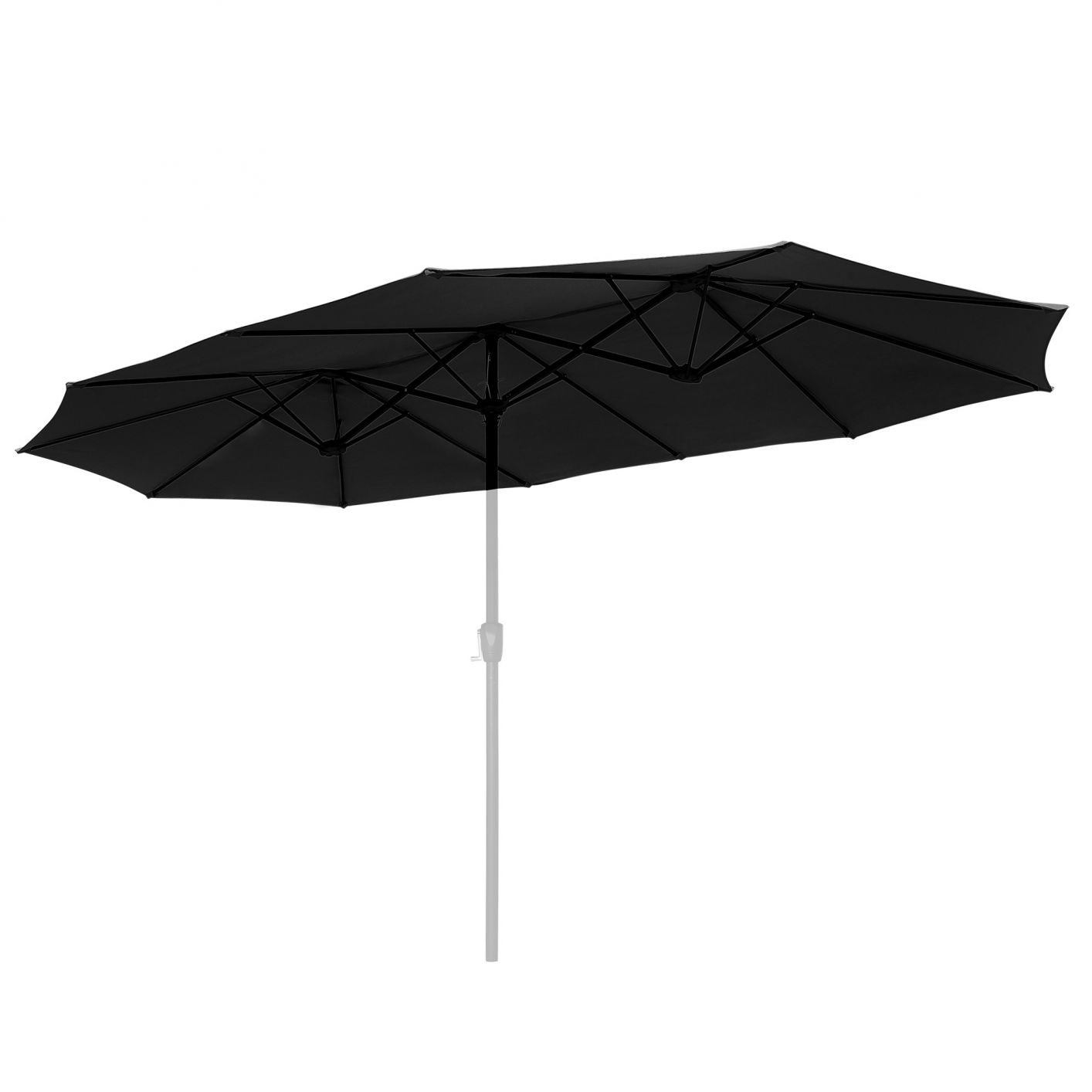 14 Ft Double Sided Umbrella Replacement Canopy Table Top Outdoor Beach Pool Black - Trend Times Toy Stores